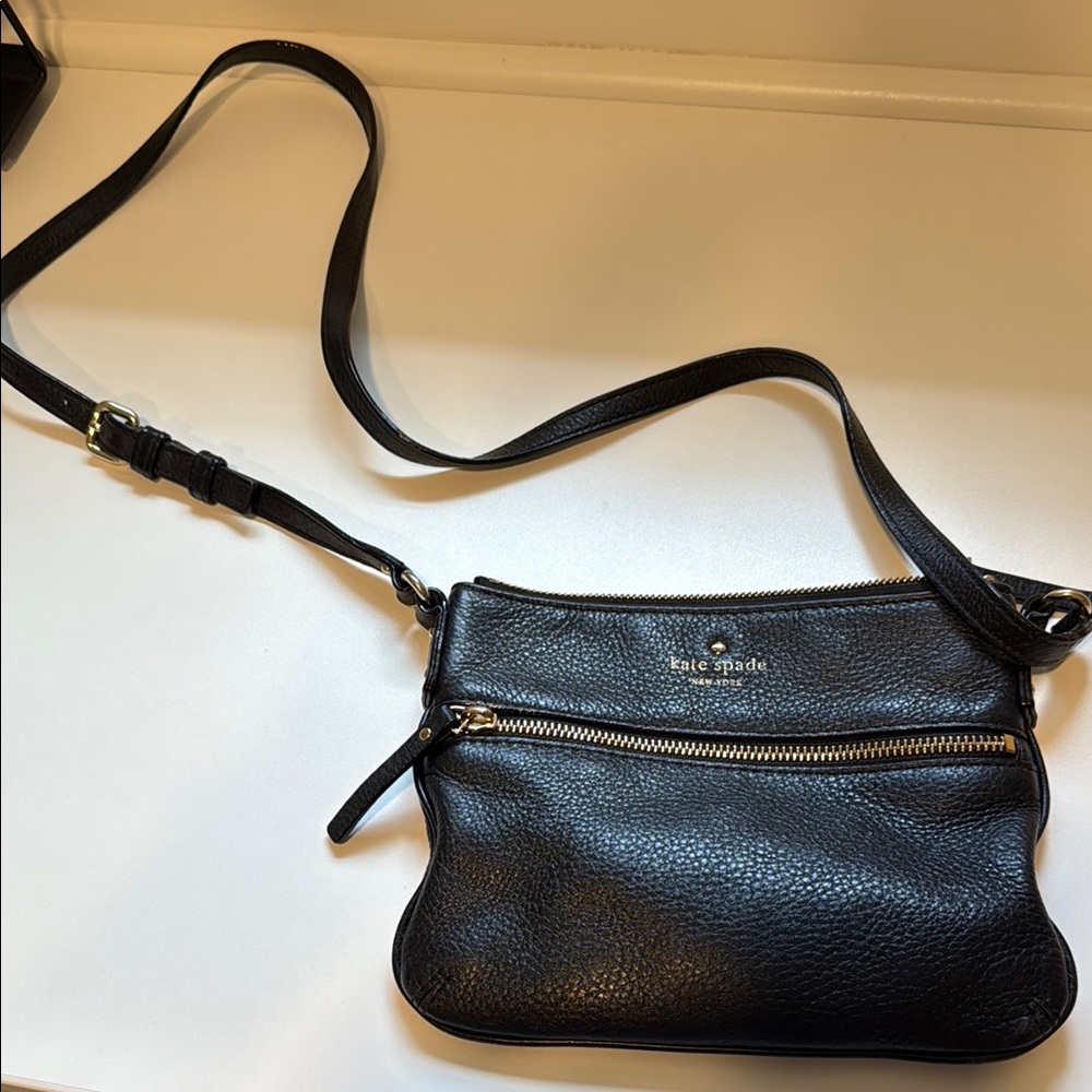 Kate Spade Black Leather Crossbody Bag